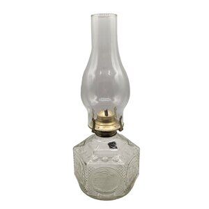 Lamplight Farms Oil Lamp Clear Glass Horse Drawn Carriage Brass Fittings No Wick